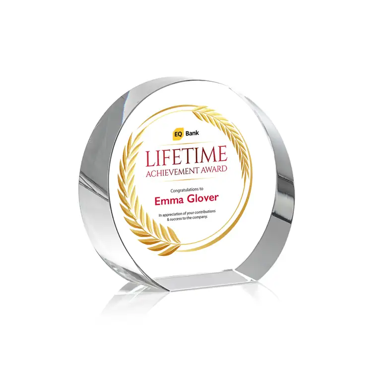 Glenwood Round Crystal Award - Multicolor #2
