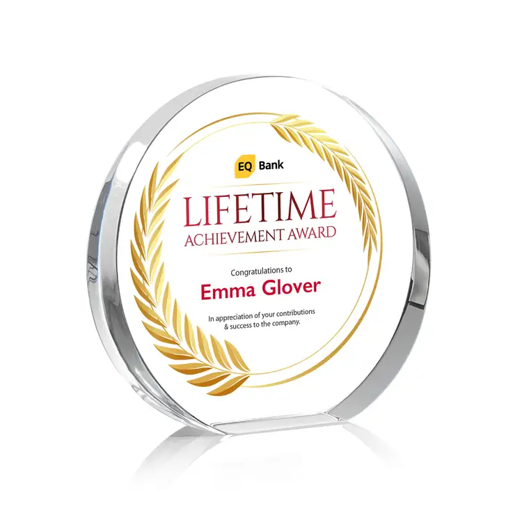 Glenwood Round Crystal Award - Multicolor #4