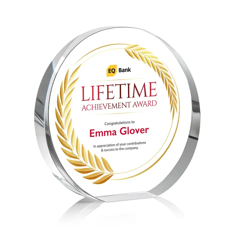 Glenwood Round Crystal Award - Multicolor #5