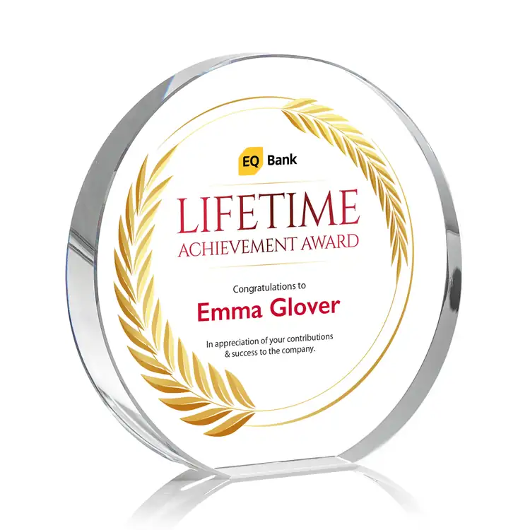 Glenwood Round Crystal Award - Multicolor #6