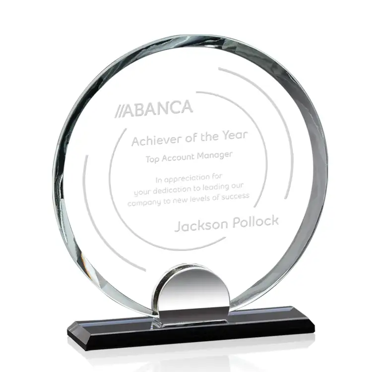 Pederson Round Starfire Crystal Award #3