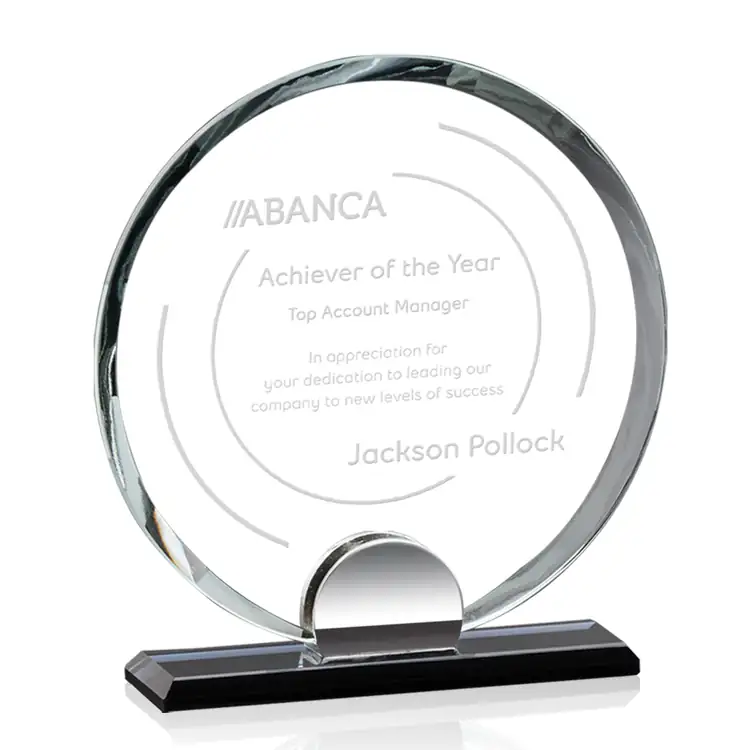 Pederson Round Starfire Crystal Award #4