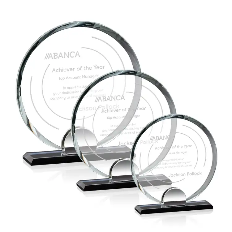 Pederson Round Starfire Crystal Award