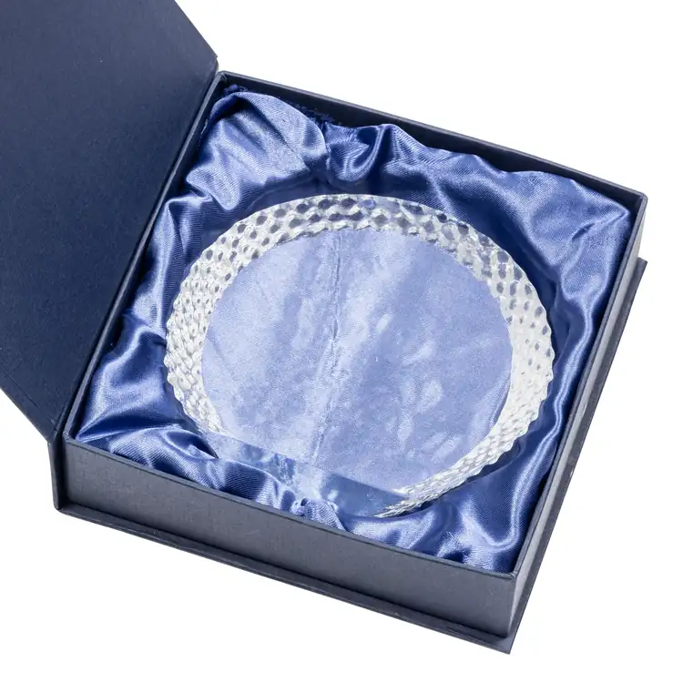 Rossini Round Crystal Award - Deep Etch #3