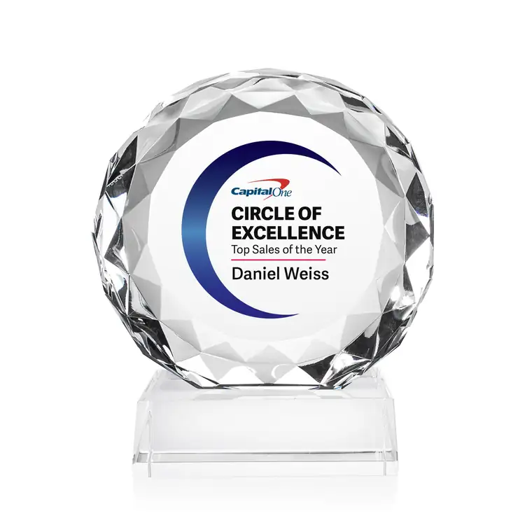 Victory Round Optical Crystal Award - Multicolor #3