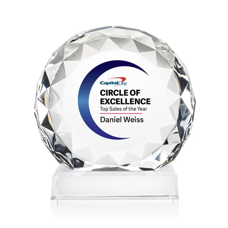 Victory Round Optical Crystal Award - Multicolor #4