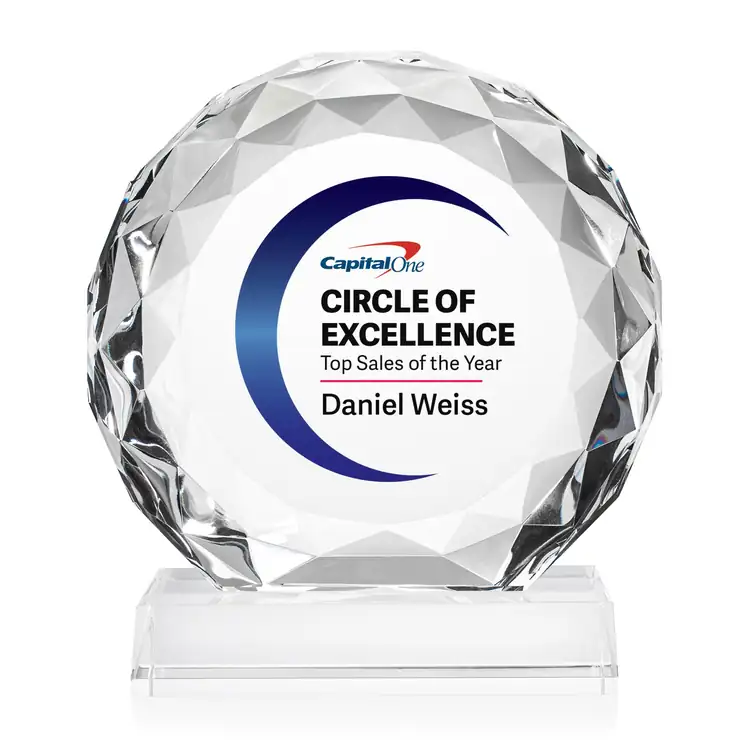 Victory Round Optical Crystal Award - Multicolor #5