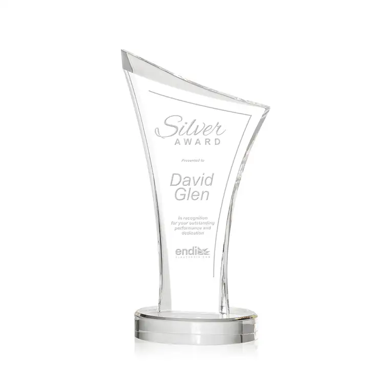 Linden Acrylic Ribbon Award - Laser Engraved #2