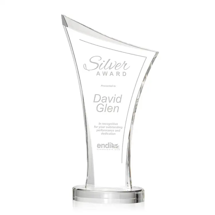 Linden Acrylic Ribbon Award - Laser Engraved #4