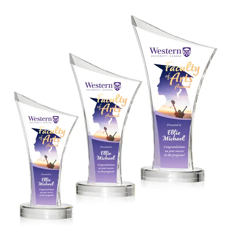 Linden Acrylic Ribbon Award - Multicolor