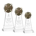 Trophée service d’incendie en cristal Starfire - Gravure