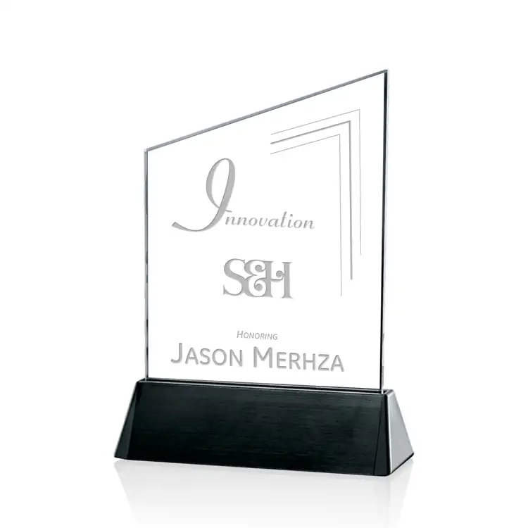 Sierra Peak Starfire Crystal Award on Black Base #2