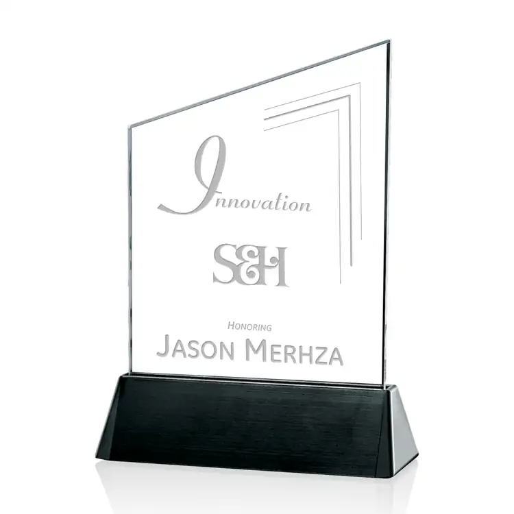 Sierra Peak Starfire Crystal Award on Black Base #4