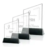 Trophée sommet Sierra en cristal Starfire sur socle noir