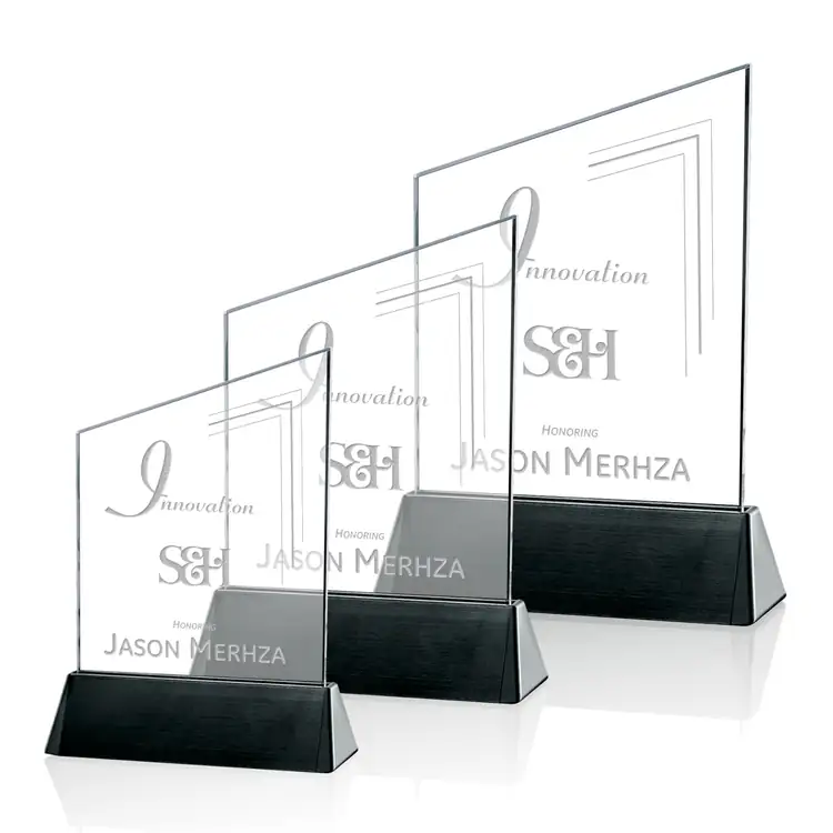 Sierra Peak Starfire Crystal Award on Black Base