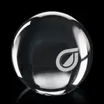 Trophée sphère en cristal optique