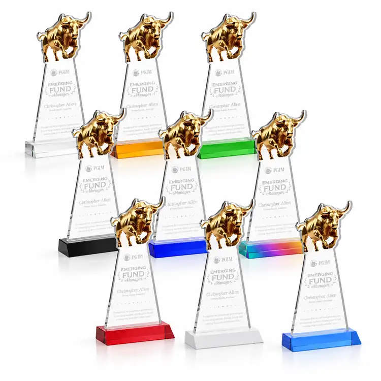 Raging Bull Award - Starfire Crystal - Engraved