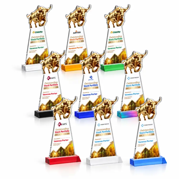 Raging Bull Award - Starfire Crystal - Multicolor