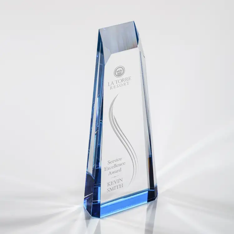 Banbury Optical Crystal Tower Award - Deep Etch #2