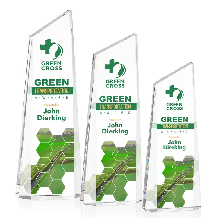 Belmont Tower Crystal Award - Multicolor
