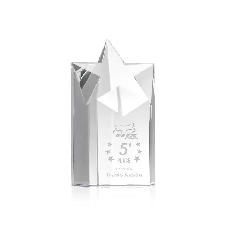 Berkeley Star Tower Optical Crystal Award - Deep Etch #3
