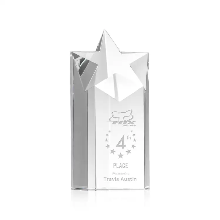 Berkeley Star Tower Optical Crystal Award - Deep Etch #4