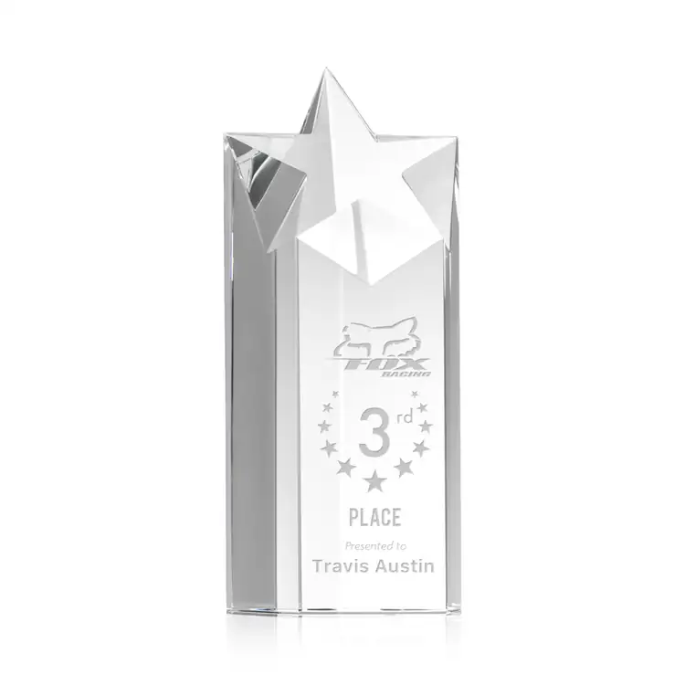 Berkeley Star Tower Optical Crystal Award - Deep Etch #5