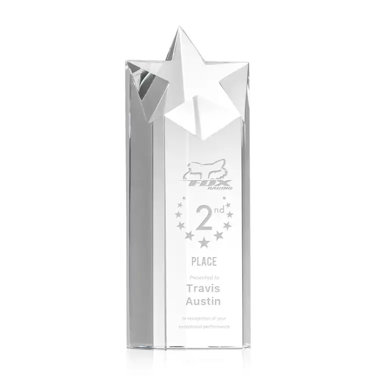 Berkeley Star Tower Optical Crystal Award - Deep Etch #6