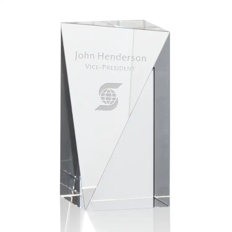 Easton Optical Crystal Tower Award - Deep Etch #2