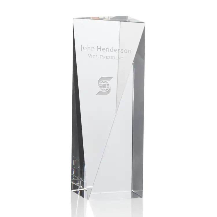 Easton Optical Crystal Tower Award - Deep Etch #3