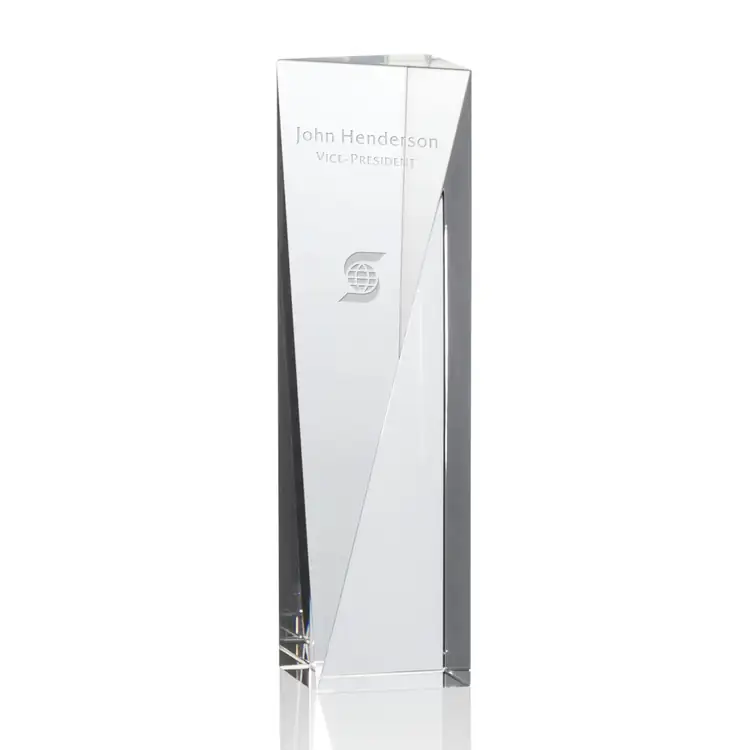 Easton Optical Crystal Tower Award - Deep Etch #4