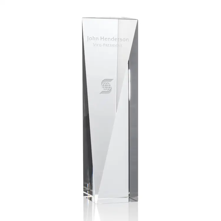 Easton Optical Crystal Tower Award - Deep Etch #5