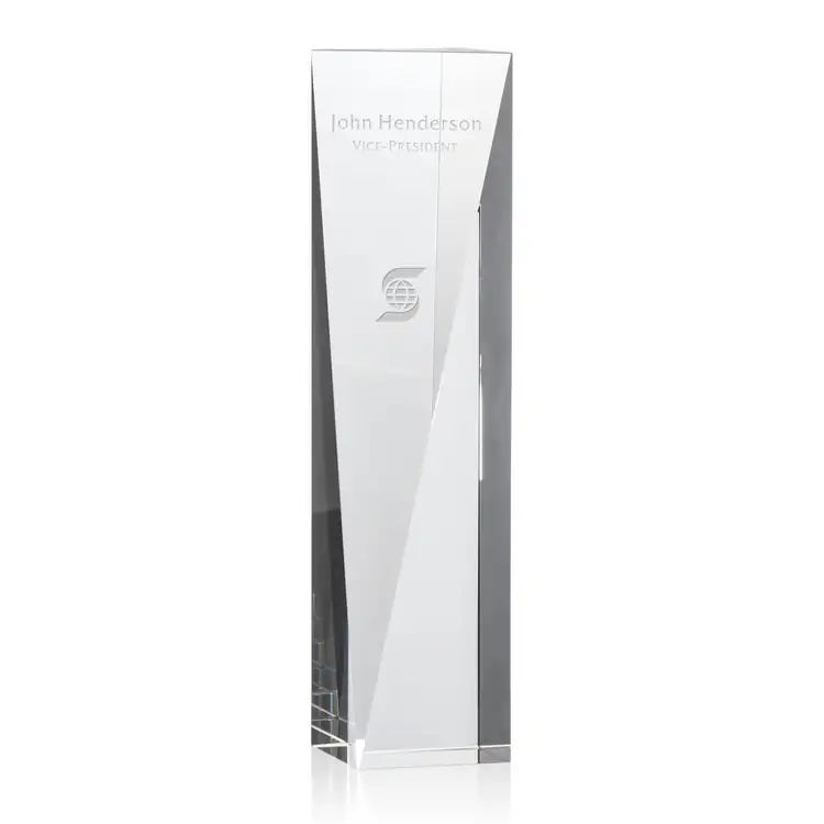 Easton Optical Crystal Tower Award - Deep Etch #6