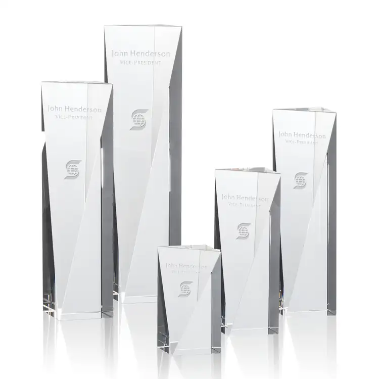 Easton Optical Crystal Tower Award - Deep Etch
