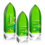 Trophée tour Emerald en cristal optique - Multicolore