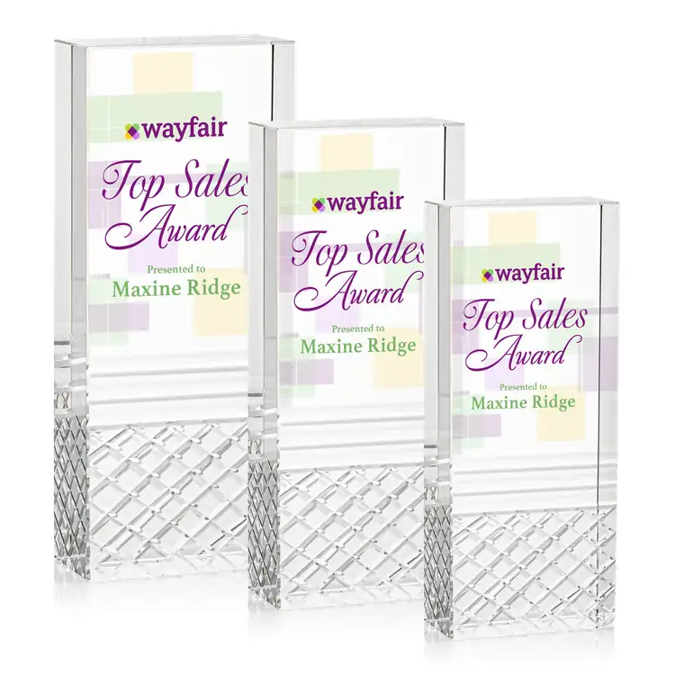 Hilldale Optical Crystal Tower Award - Multicolor