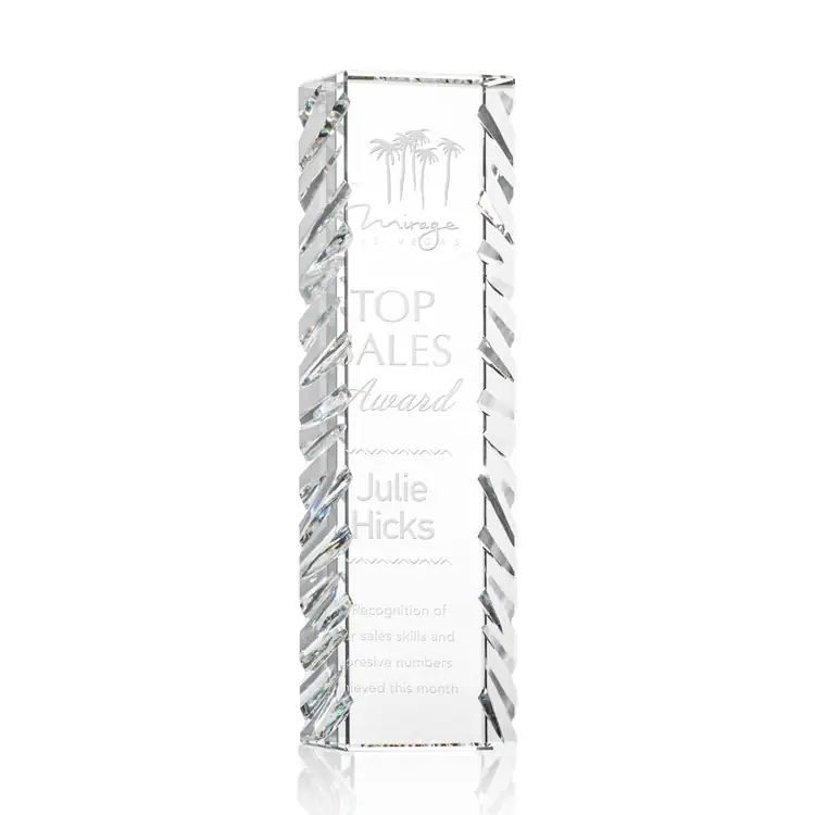 R.S. Owens Kaleidoscope Tower Optical Crystal Award