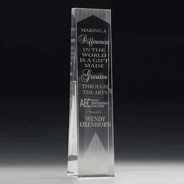 R.S. Owens McKinley Tower Optical Crystal Award #5