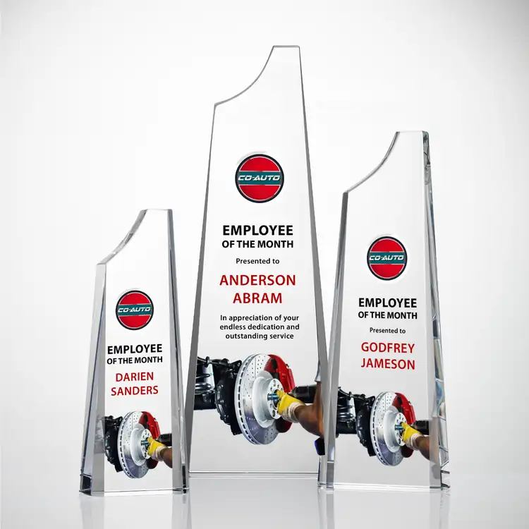 Middleton Clear Optical Crystal Tower Award - Multicolor