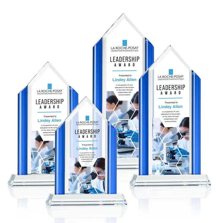 Omaha Tower Starfire Crystal Multicolor Award