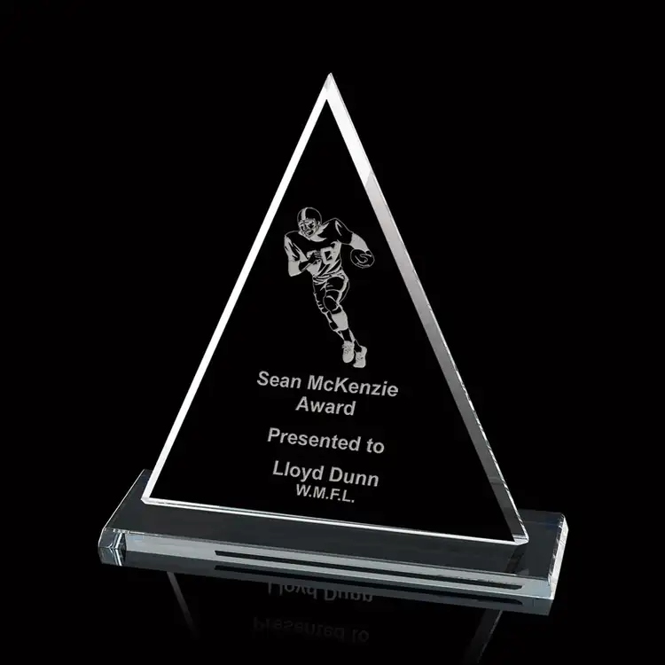 Trophée triangle Oxford en cristal Starfire #3