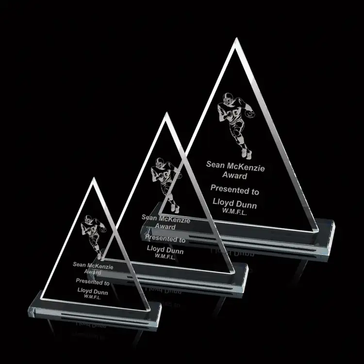 Trophée triangle Oxford en cristal Starfire