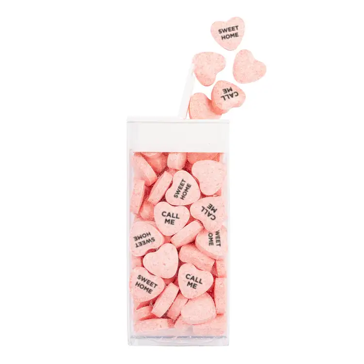 Flip Top Tube with Imprinted Conversation Hearts #6