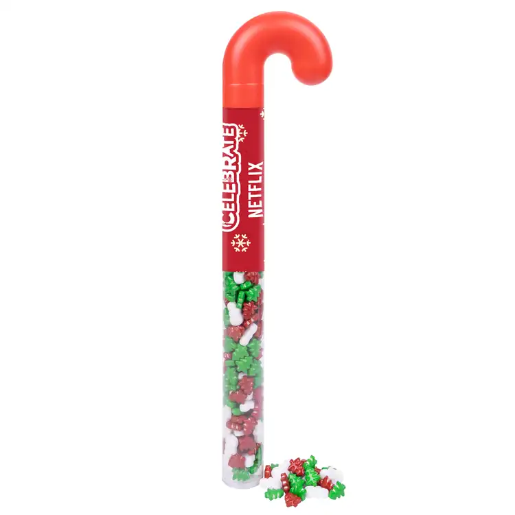 Candy Cane Topper Tube with Frostys Forest candies