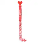 Heart Topper Tube with pink and red candy corn