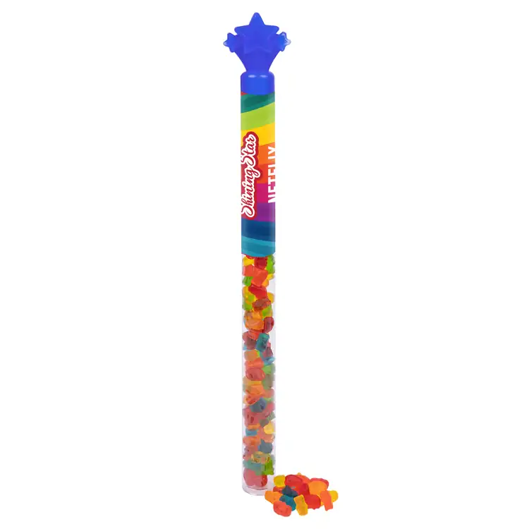Star Topper Tube with mini gummy bears