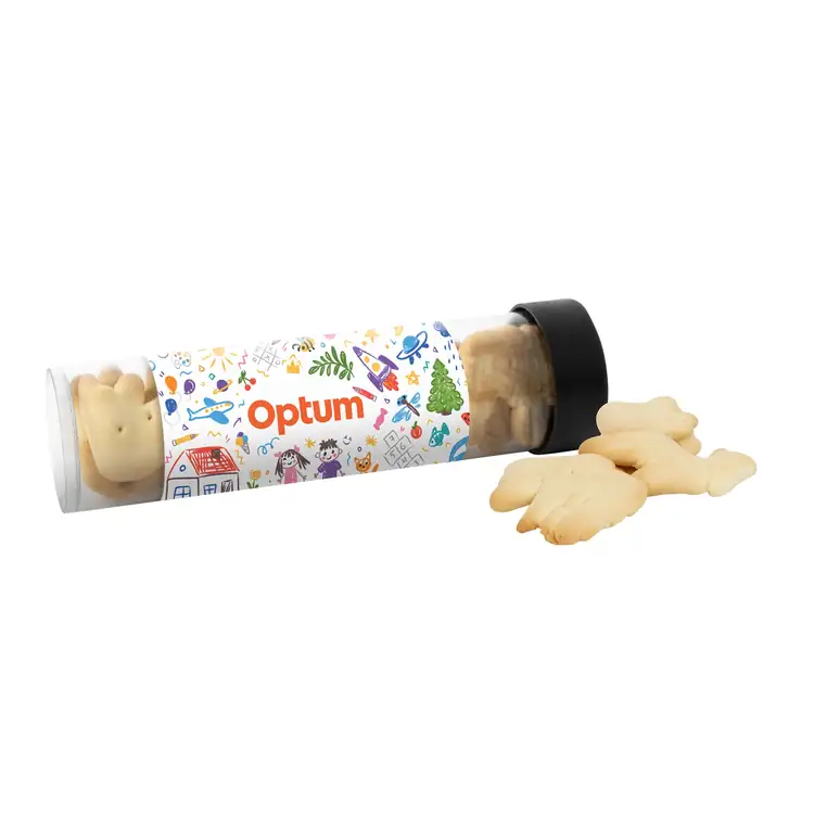 5-inch Tube with animal crackers
