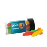 3-inch Tube with Swedish Fish candies