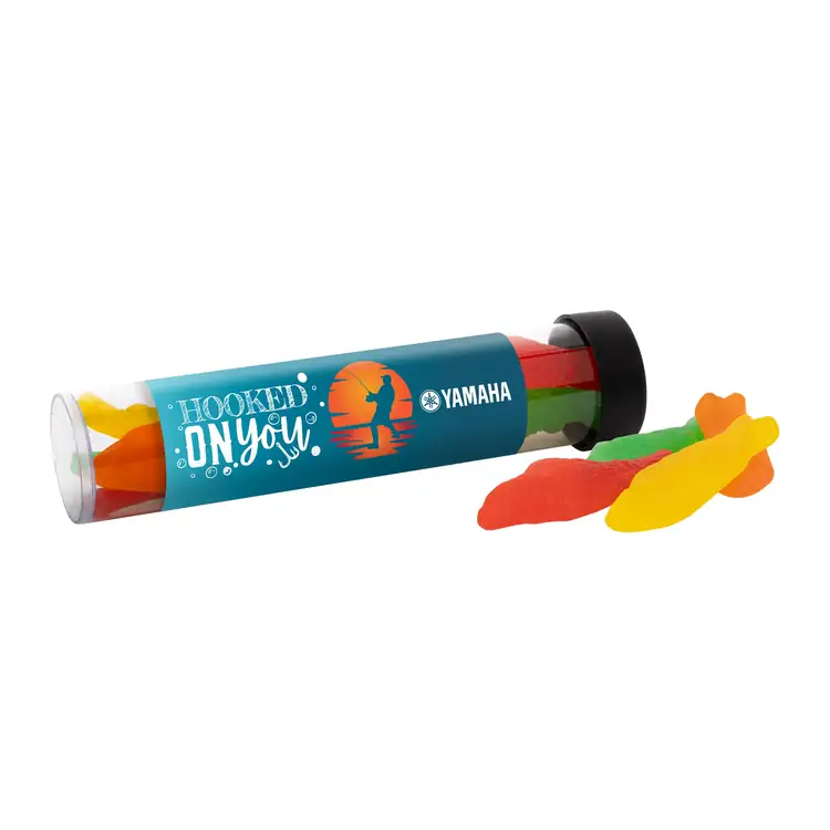6-inch Tube with Swedish Fish candies