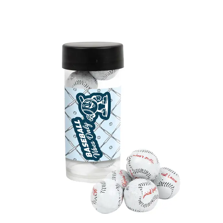 Tube de chocolats en forme de balle de baseball 3 po #2